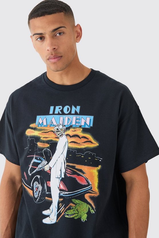 T-Shirt mit lizenziertem Iron Maiden Print
