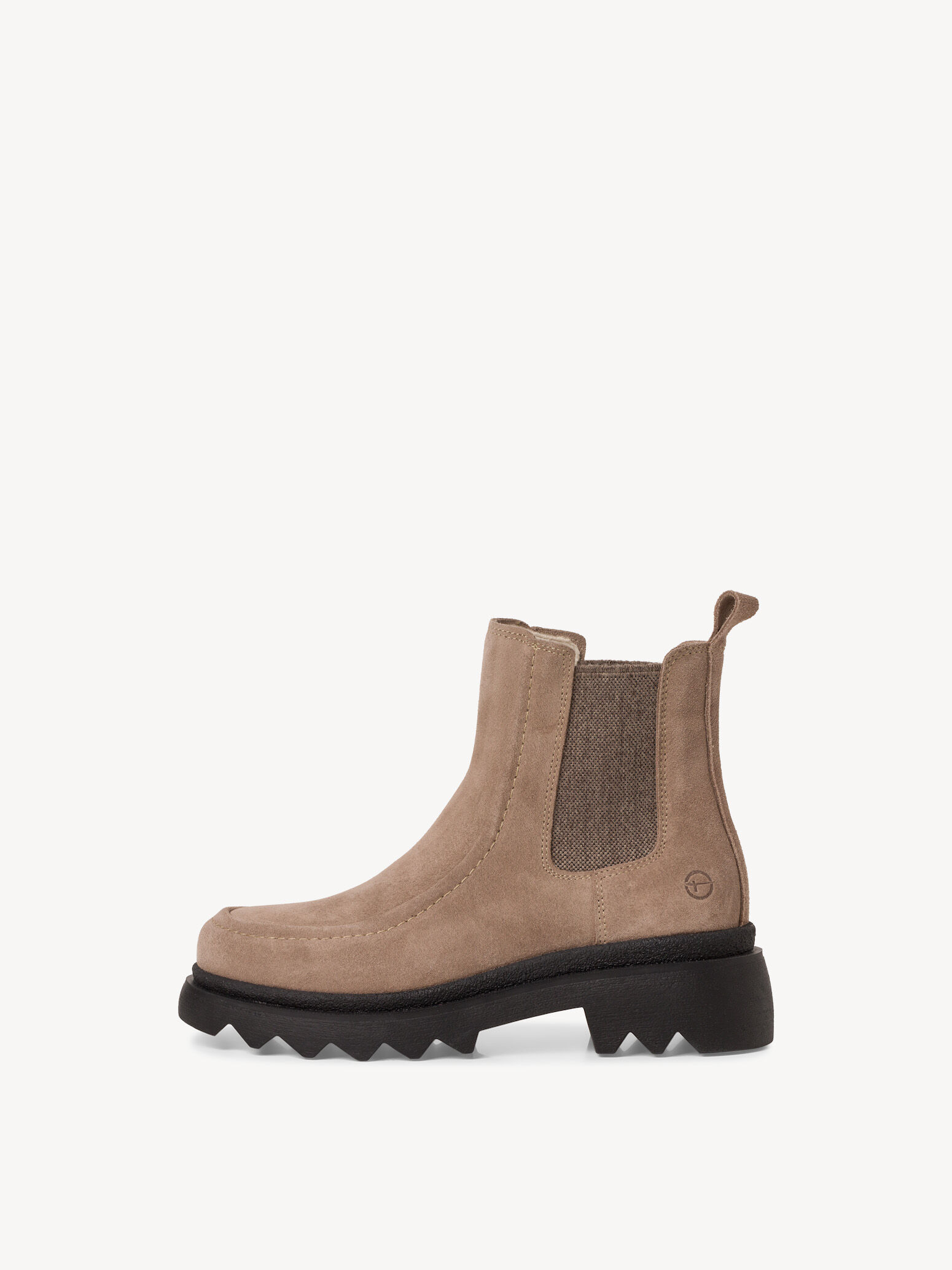Bottine Chelsea en cuir - beige