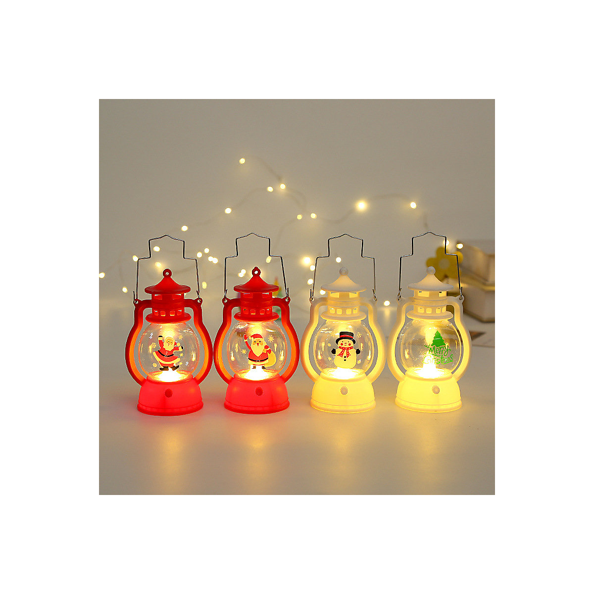 Tragbare kleine LED-Öllampe für Weihnachtsdekorationen Alter Mann Schneemann Weihnachtsatmosphäre Kinder tragbare Lampe