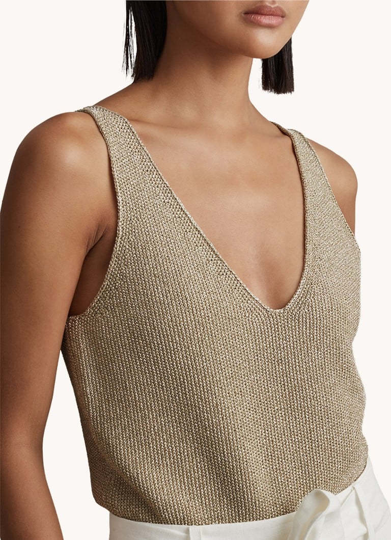Travel Mika fine knit vest with lurex