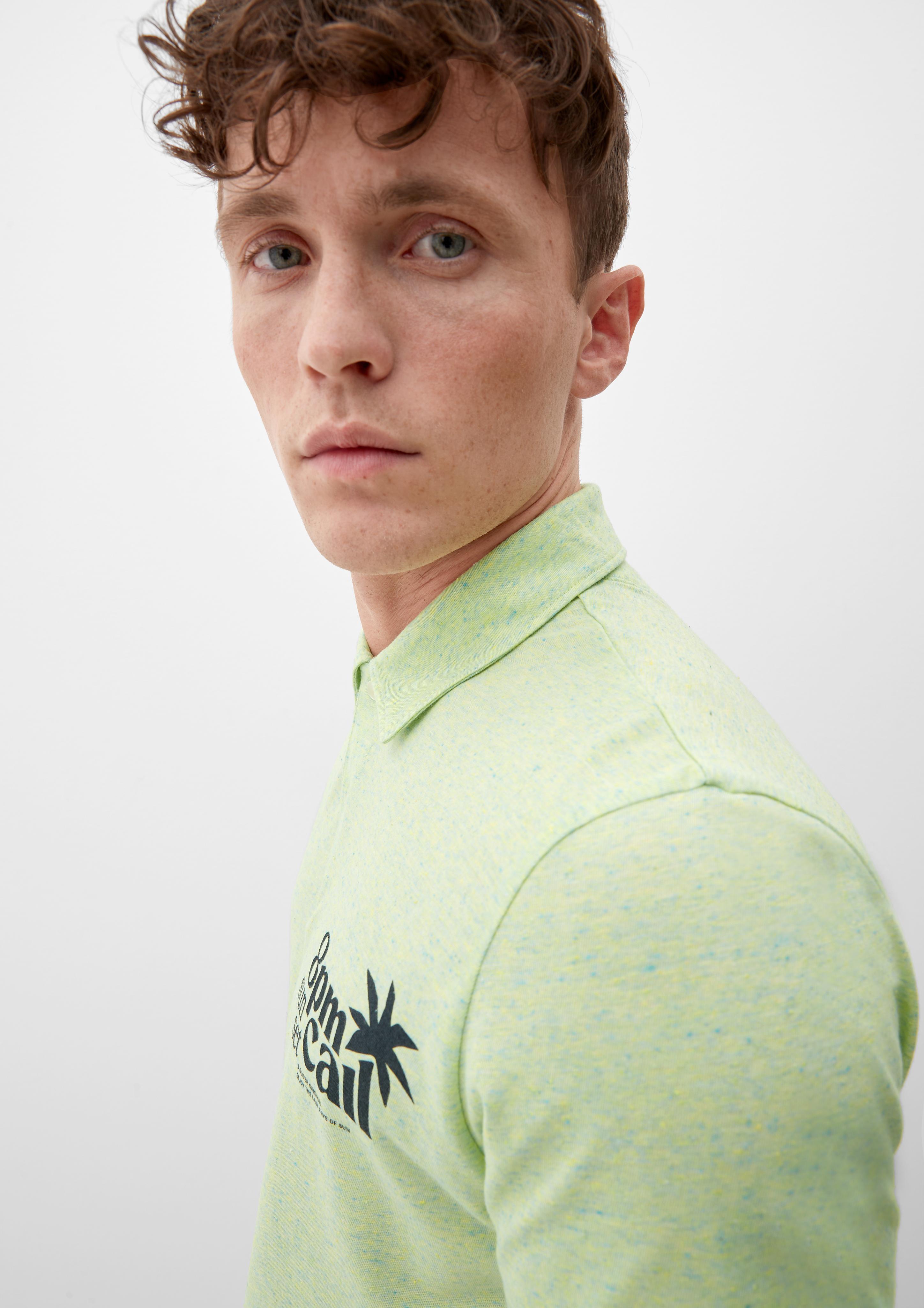 Meliertes Polo-Shirt  2131486-70D1