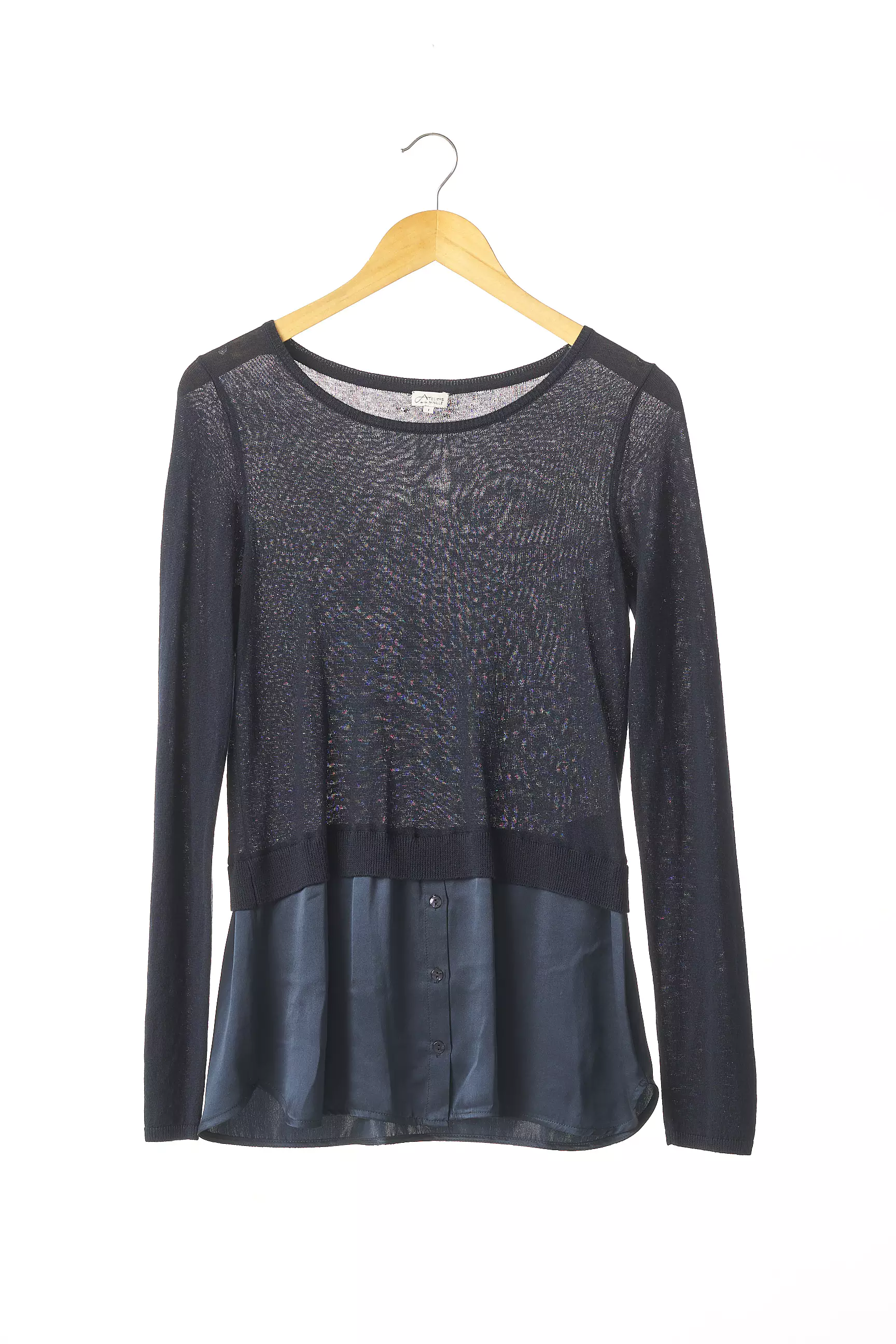 Ateliers De La Maille Pull Tuniques Femme couleur bleu