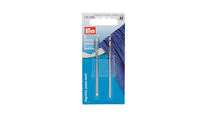 Prym Durchziehnadeln Stahl silberfarbig 2 Stück