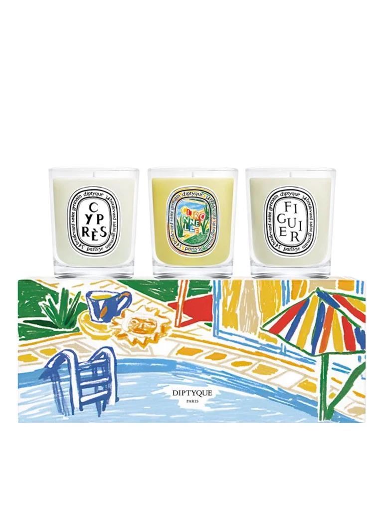 DIPTYQUE Ilio Candles Σετ 3 κεριών - Αρωματικά κεριά περιορισμένης έκδοσης