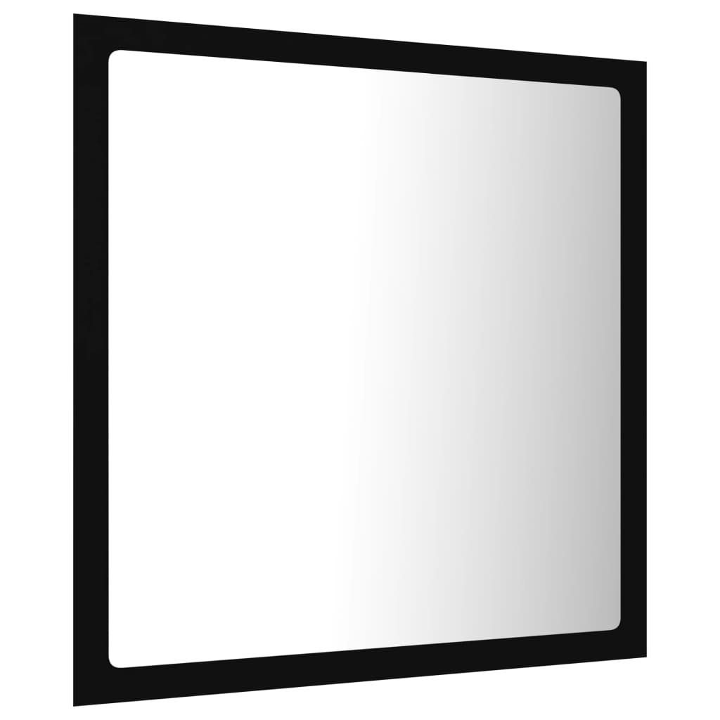 vidaXL Badezimmerspiegelschrank LED-Badspiegel Schwarz 40x8,5x37 cm Acryl (1-St)