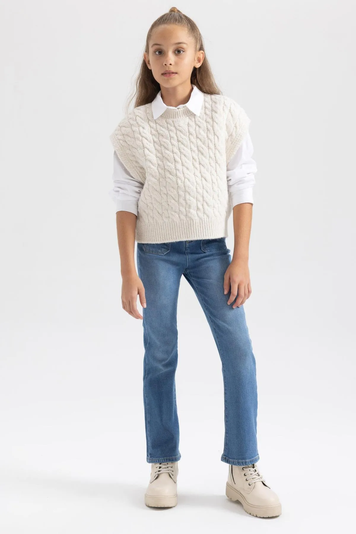 DeFacto  Strickpullover mit normaler Passform für Mädchen Y6289a623au