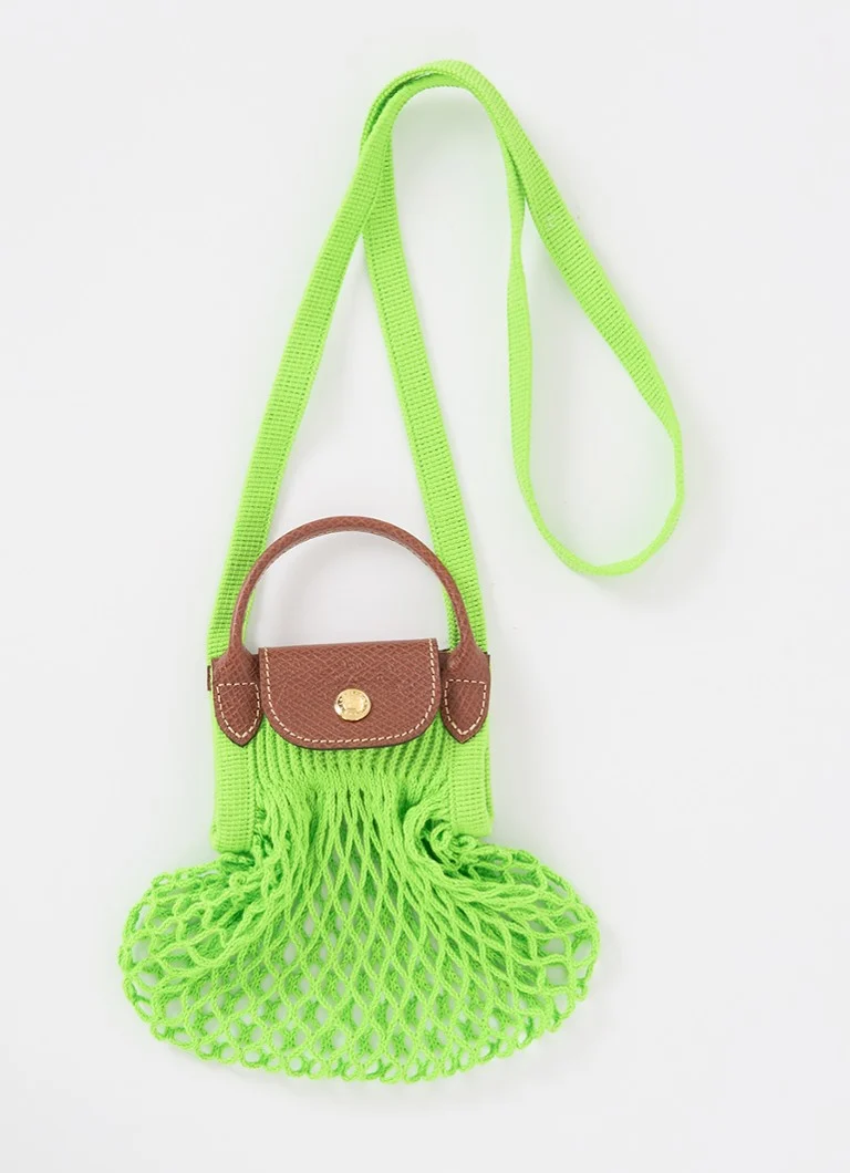 Longchamp Le Pliage Filet olkalaukku XS nahkayksityiskohdilla