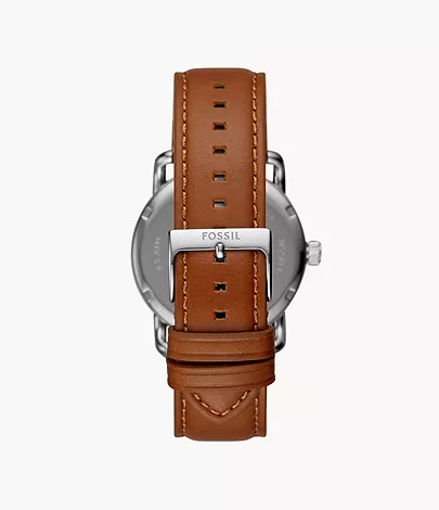 Fossil Herrenuhr Copeland Leder Braun