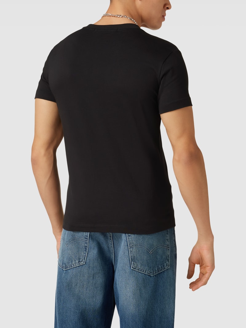 T-Shirt mit Label-Print in black