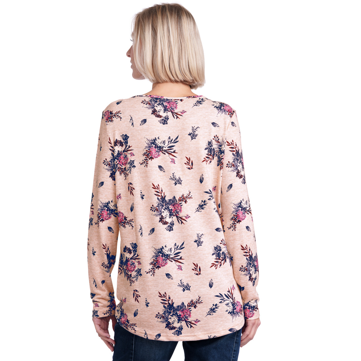 Damen Langarmshirt mit floralem Muster