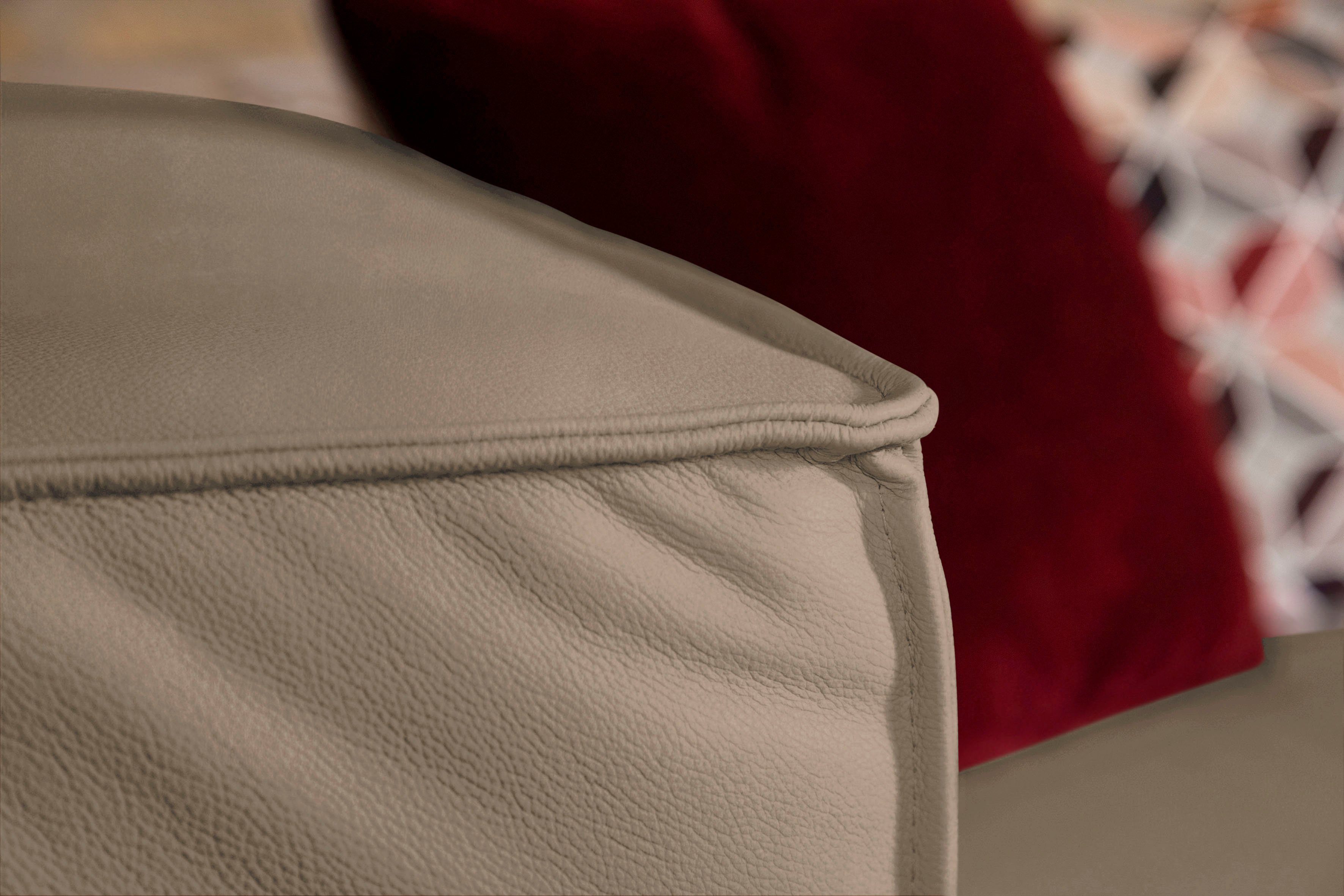 W.SCHILLIG Ecksofa around-the-block, Spar-Set, inklusive Hocker, mit eleganter Biese, mit Federkern