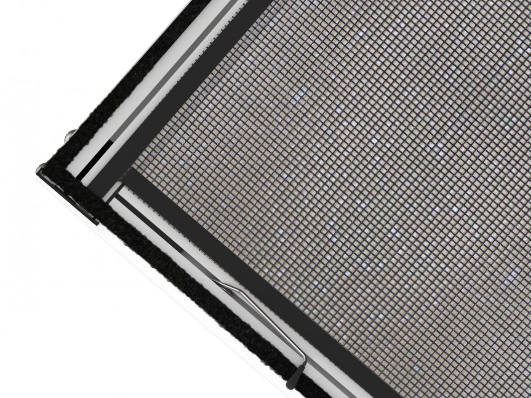 Hecht Aluminium Fliegengitterbausatz für Fenster SLIM, 130x150cm Anthrazit