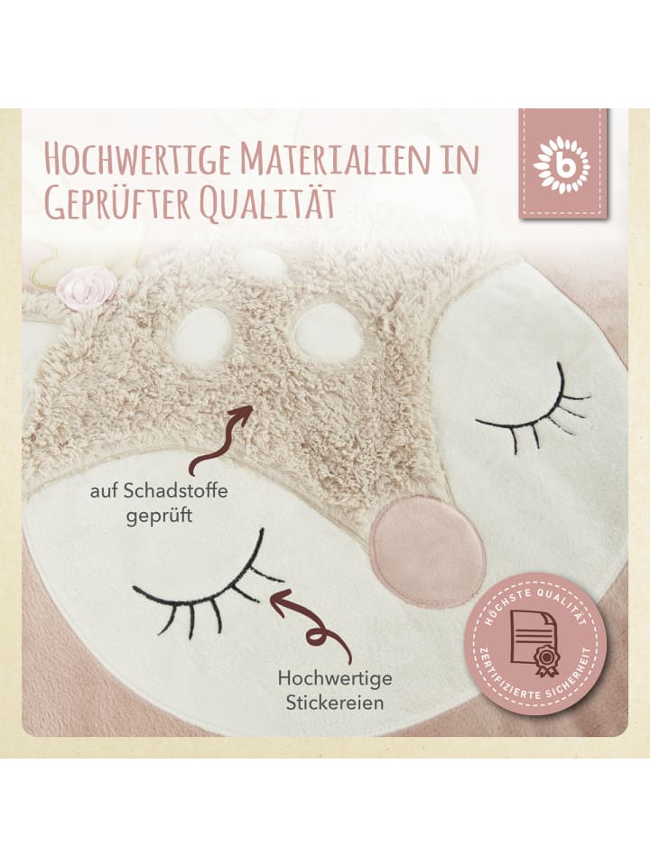 Bieco Spielwaren Krabbeldecke mit Aktivität Reh - ab Geburt in Rosa günstig kaufen onesize