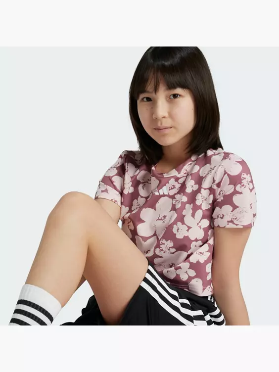 adidas Train Essentials Seasonal Printed Training Kids Crop-Shirt