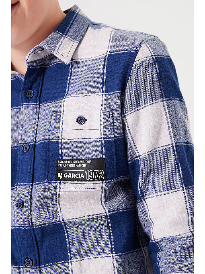 Garcia Hemd - Regular fit - in Dunkelblau/ Weiß günstig kaufen 140/146