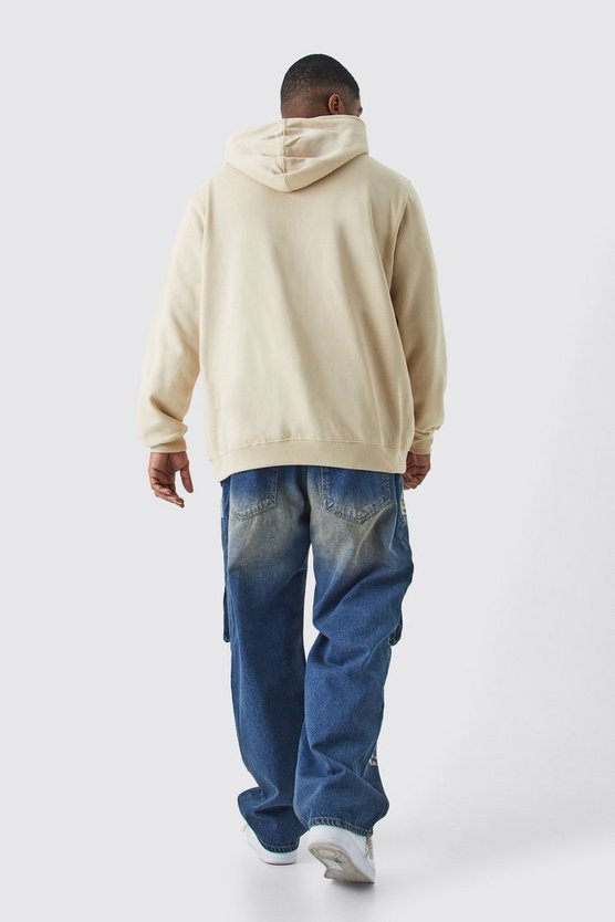 Plus Hoodie mit Paris-Print