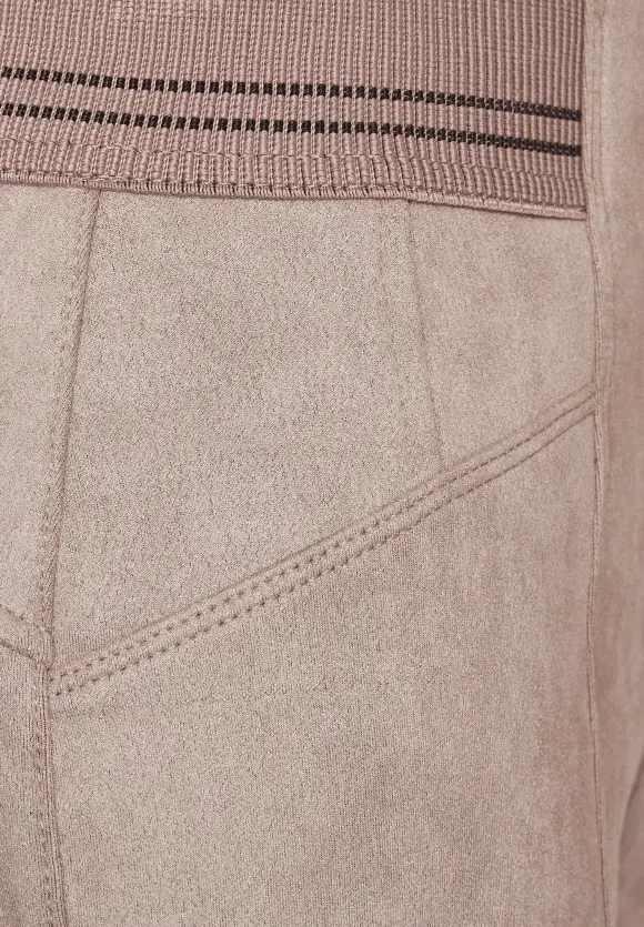 Street One Skinny Hose in Velour Optik