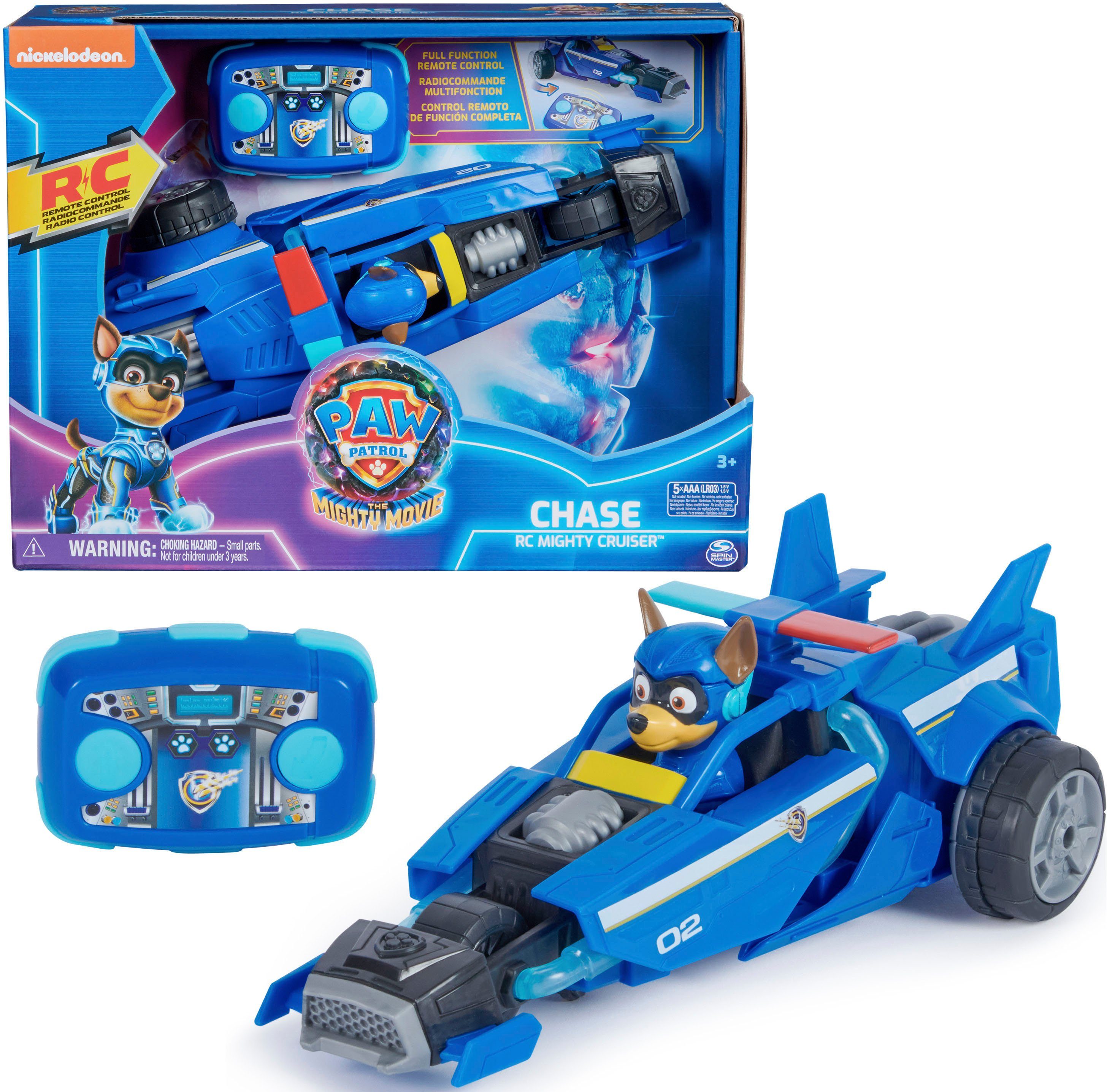Spin Master RC-Auto PAW Patrol, Der Mighty Kinofilm: Polizeiauto, mit Chase im Fahrersitz