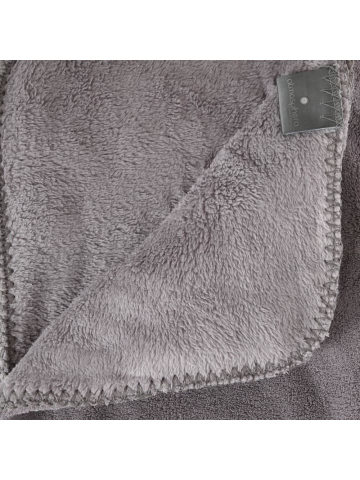 Atmosphera Créateur d'intérieur Fleecedecke in grau günstig kaufen onesize