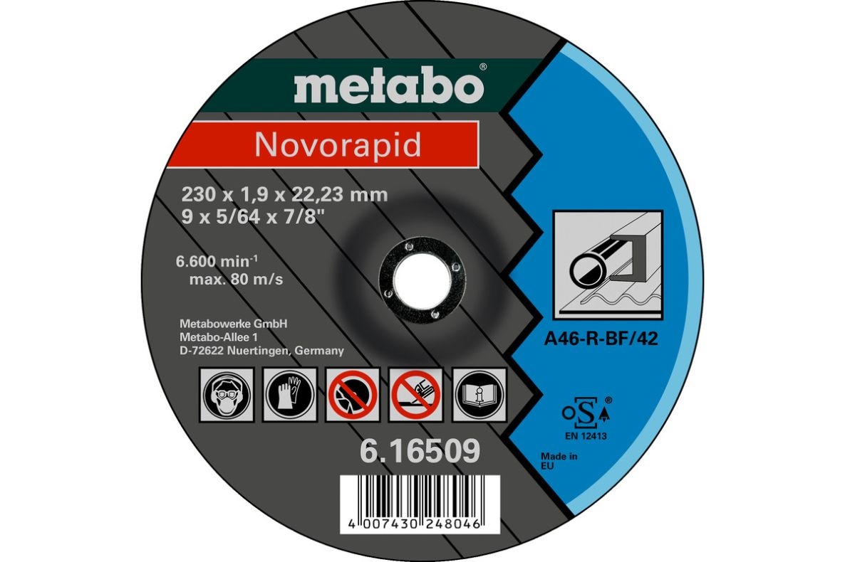 Metabo Tillbehör 616509000 Kapskiva Ø 230x1,9x22,23 mm Stål Novorapid