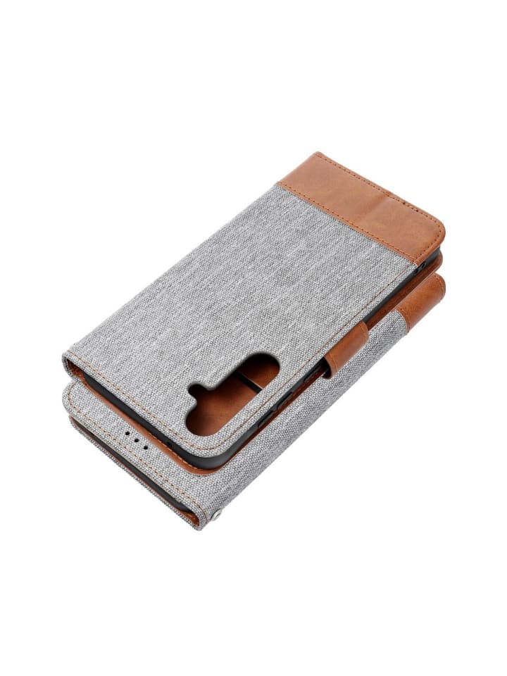 COFI 1453 Jeans-Buch-Handyhülle kompatibel mit in Grau günstig kaufen