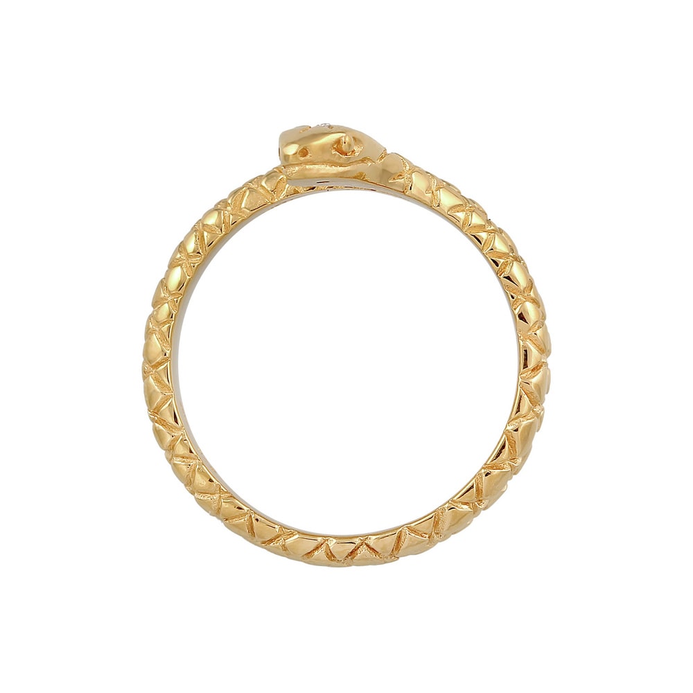 Elli Elli Bague Femmes serpent enroulé avec des cristaux de zirconium en argent sterli Bague
