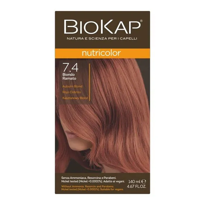 Biokap Nutricolor plaukų dažai, 7.4 kaštoninė blondinė