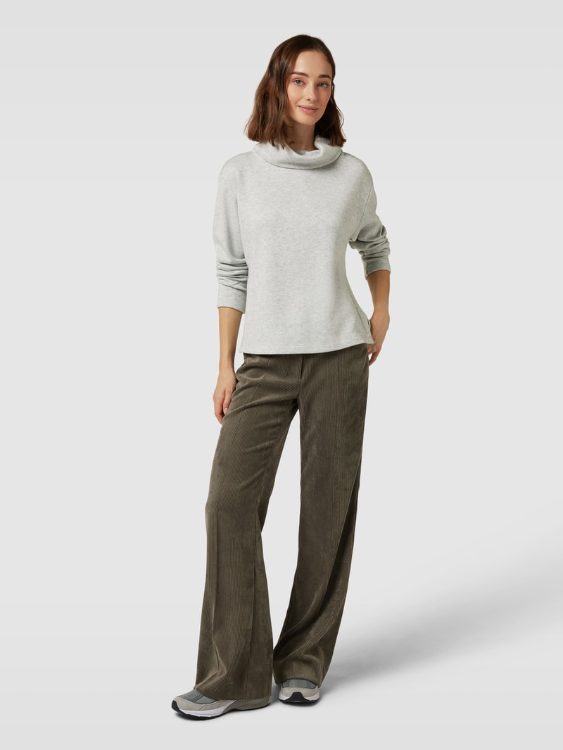 Sweatshirt in Melange-Optik Modell 'Gingy' in hellgrau meliert