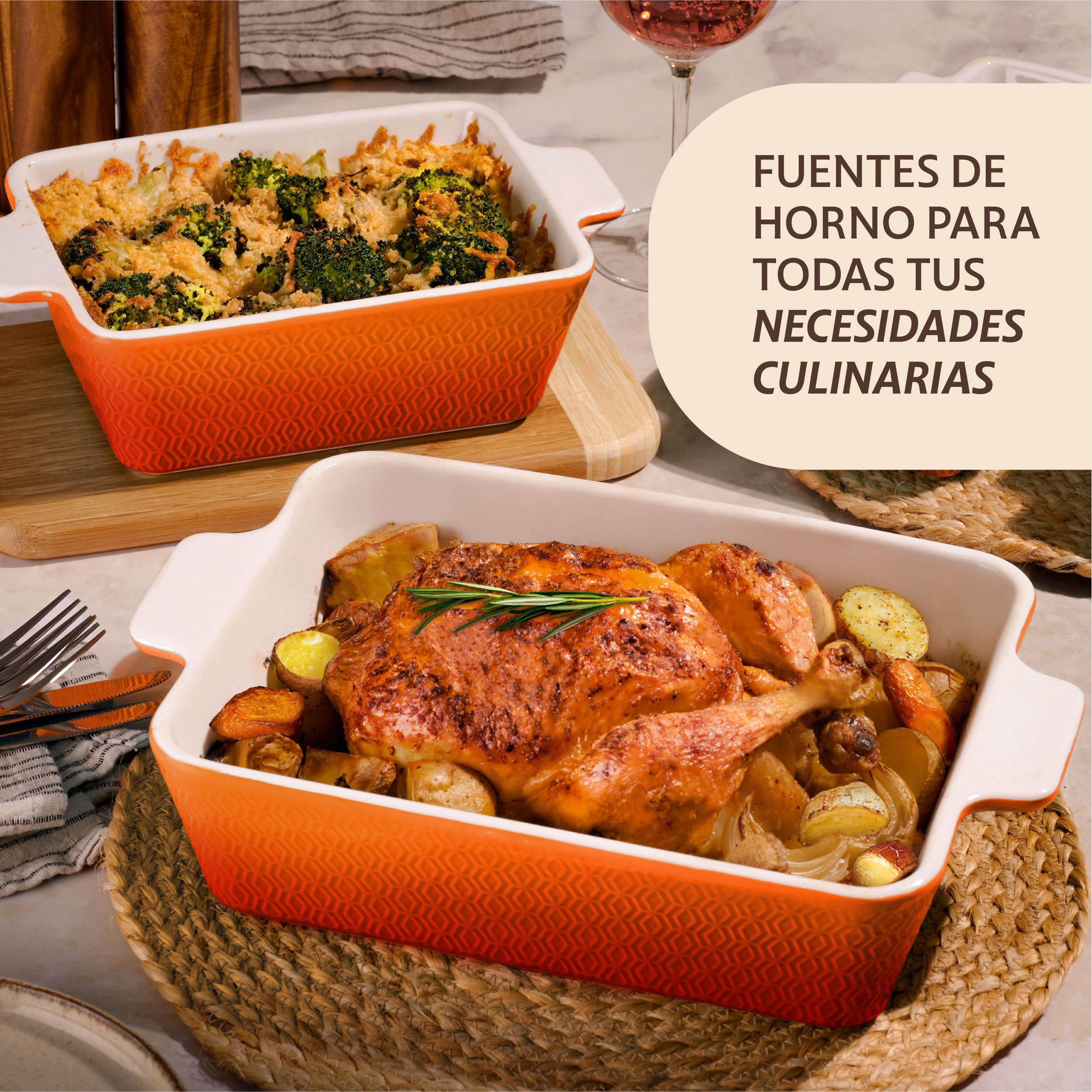 Praknu Auflaufform Groß Ofenfest Ofenform 28 cm - Hoher Rand Mit Antihaftbeschichtung, Porzellan - Keramik, (1-St), Für 4 Personen Lasagne, Tiramisu & Auflauf - Hoher Rand - Rechteckig