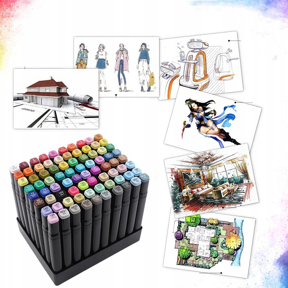 AKKEE Permanentmarker Permanent Marker Filzstifte Copic Marker Lackmarker Stifte, (Set, 80-tlg)