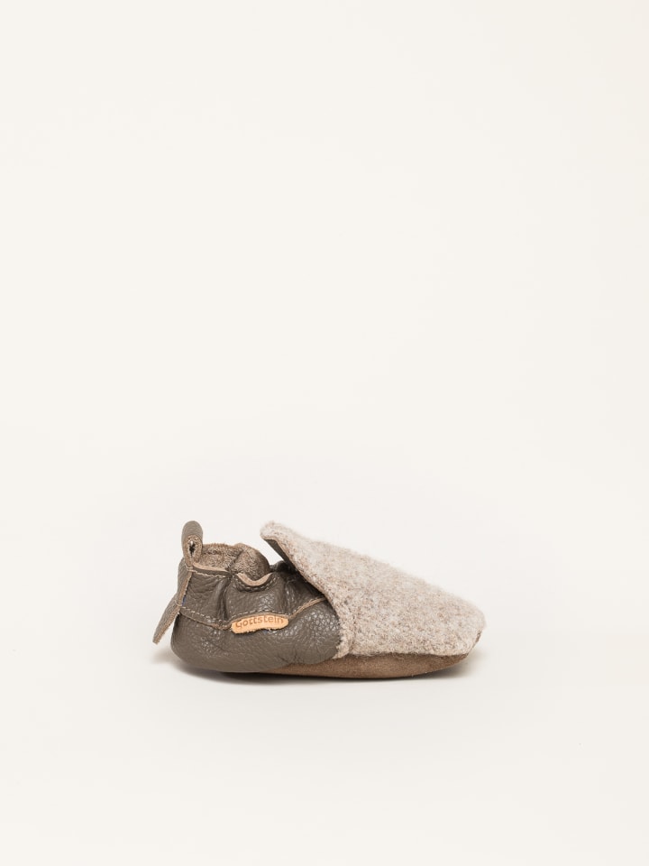 Gottstein Krabbelschuhe Plain in beige günstig kaufen 16/17