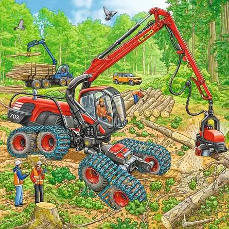 Kinderpuzzle ab 5 Jahren - Große Maschinen - 49 Teile