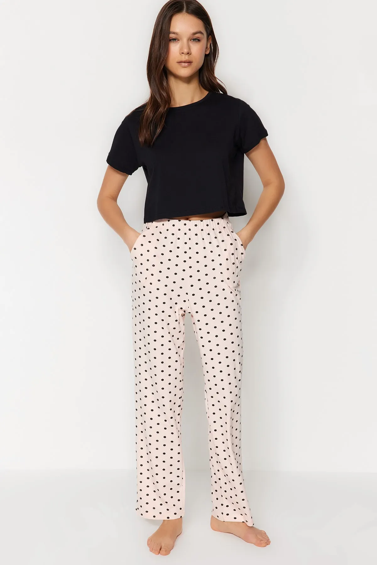 Trendyol Collection  Pyjamahose - Rosa - Straight