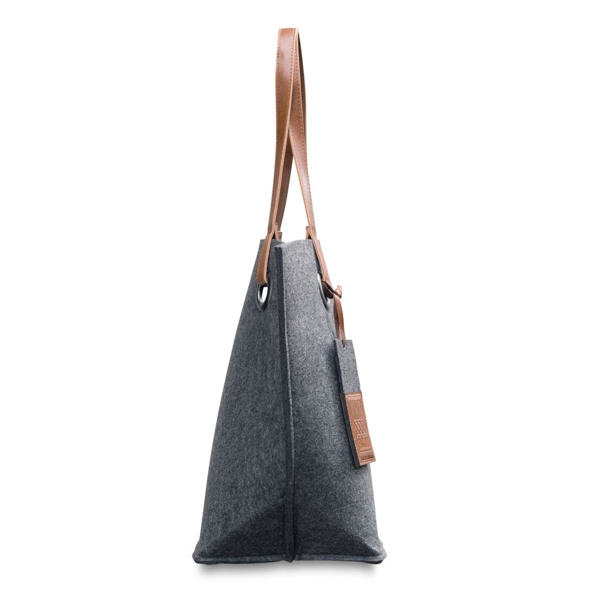 Knit Factory Aufbewahrungstasche Tess Taschen 20x40x50 cm Anthrazit (1-tlg), Strickware Aufbewahrungstasche Tasche