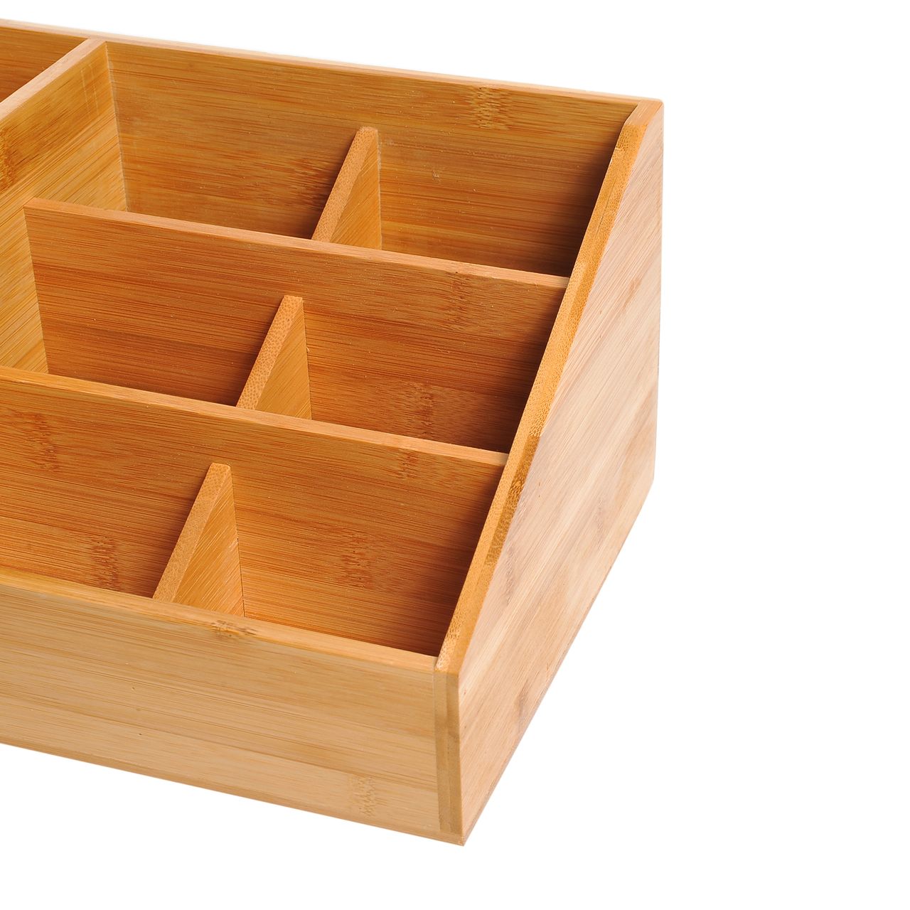 HOMCOM Schreibtischorganizer Aufbewahrungsbox Büro Box Organisation 2 Schubladen Natur L33 x B20,5 x H15,5 cm
