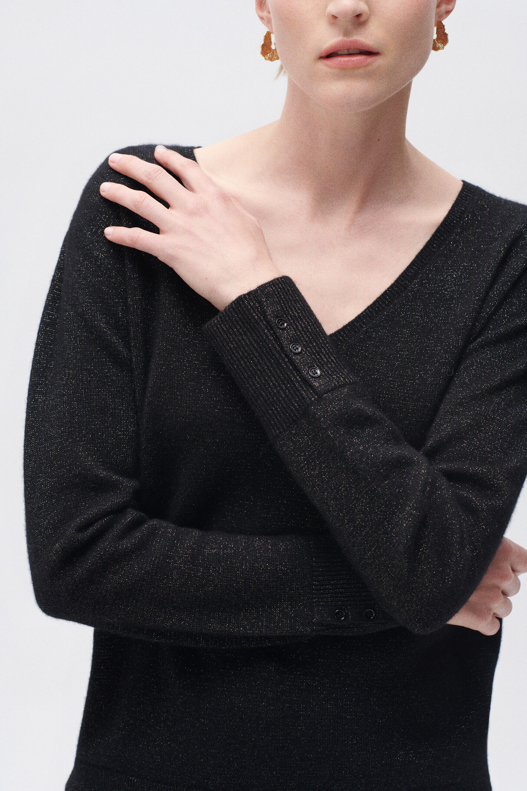 Pull marianne lurex noir femme