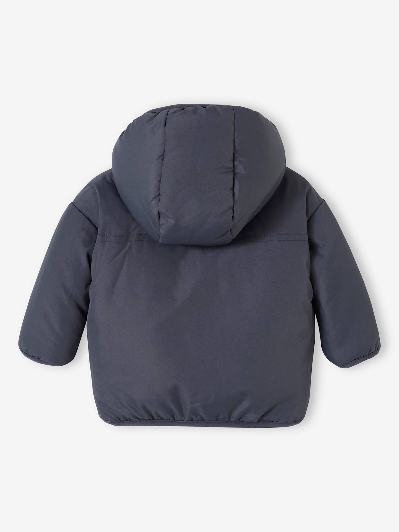 Vertbaudet Warme Baby Wendejacke mit Recycling-Polyester - wollweiß