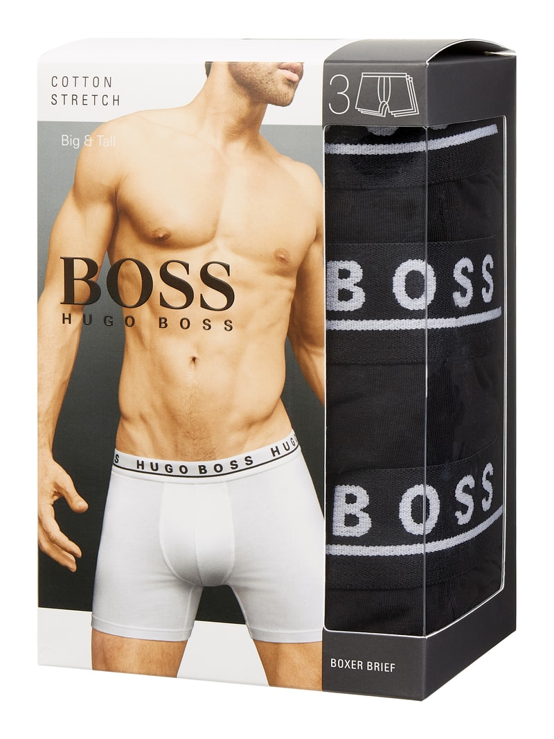 PLUS SIZE Trunks mit Stretch-Anteil Modell 'Boxer Brief' in schwarz
