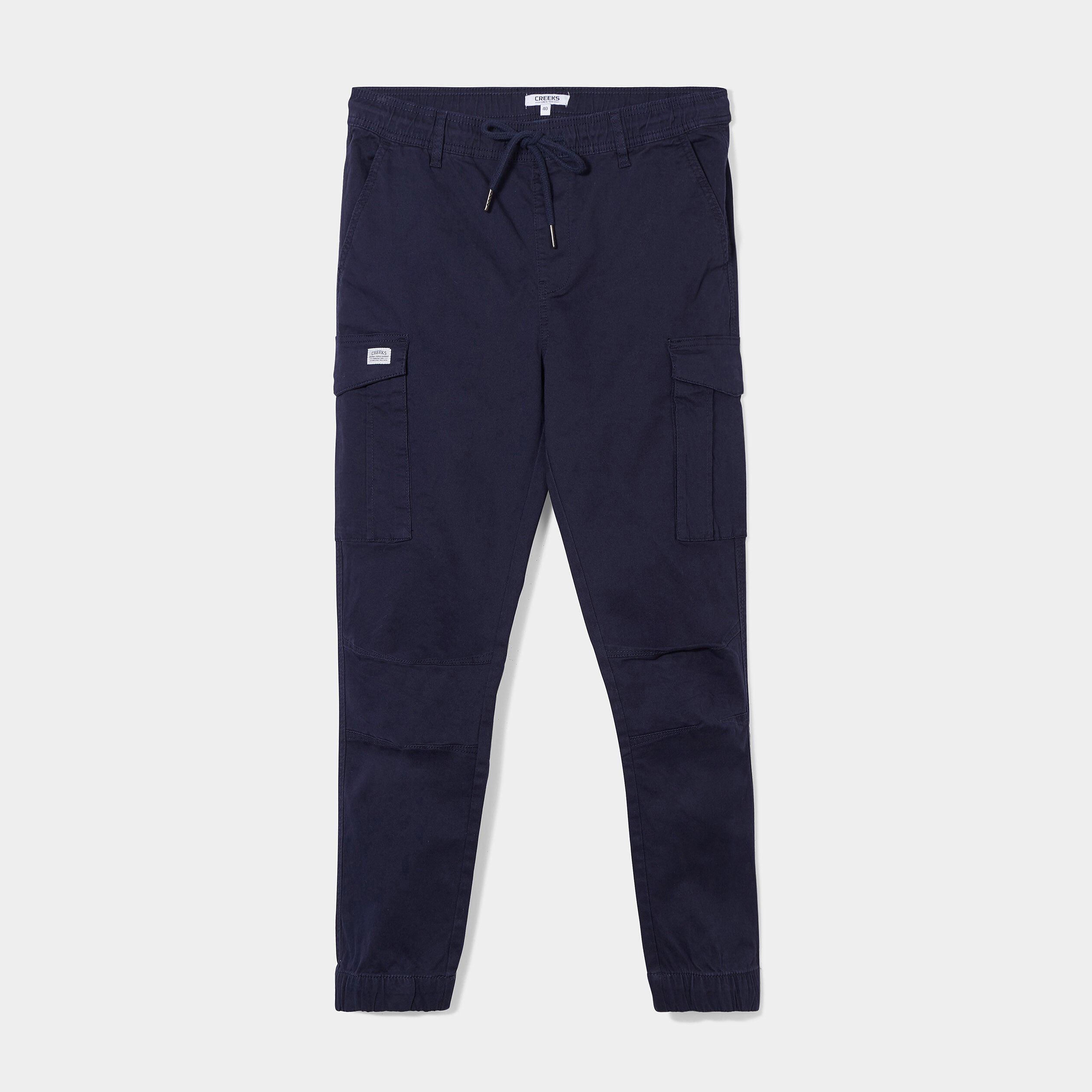 Pantalon cargo taille élastiquée Creeks bleu foncé garçon | La Halle