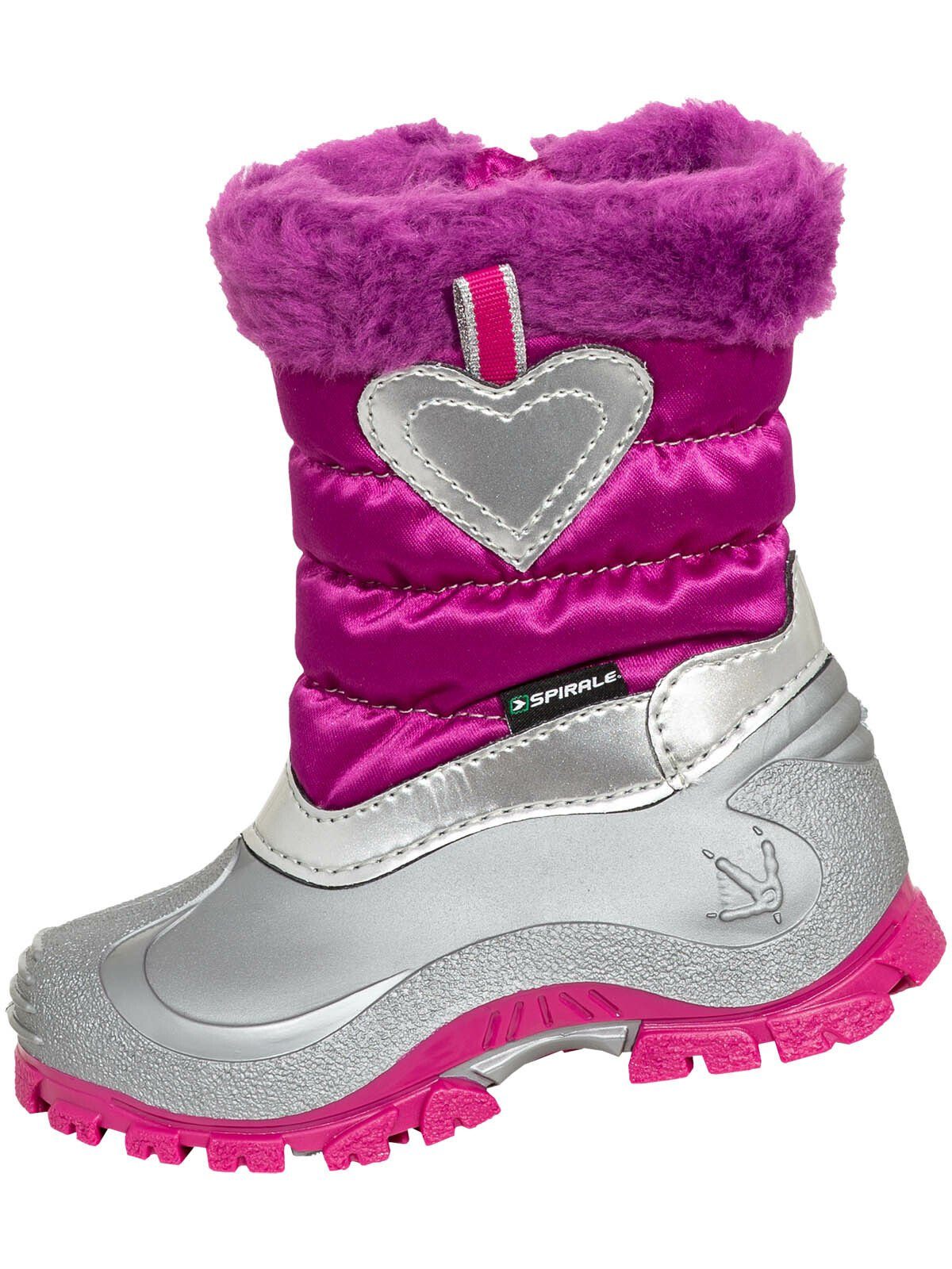 Spirale Sonja lila silber Winterstiefel