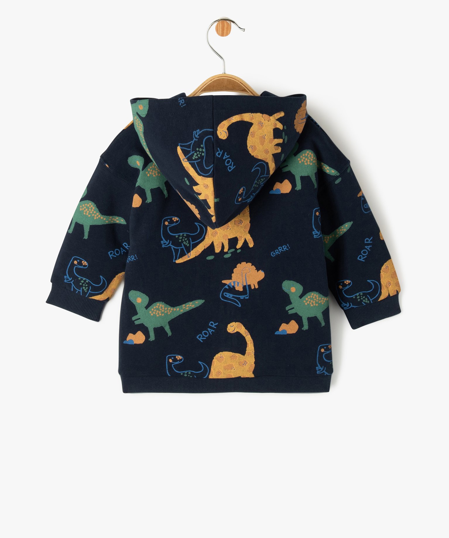 Sweat zippé à capuche en molleton doux bébé Garçon marine | GEMO