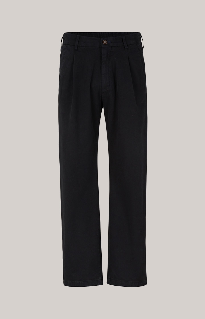 Bundfaltenhose Lead in Schwarz