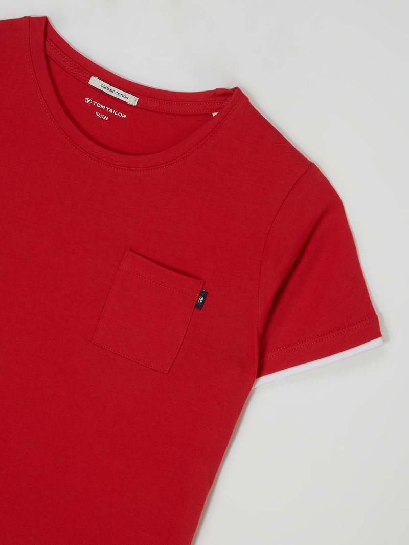 T-Shirt im 2-in-1-Look in rot