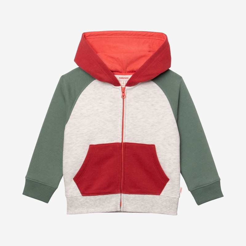 Cardigan bébé mixte color block blanc Catimini