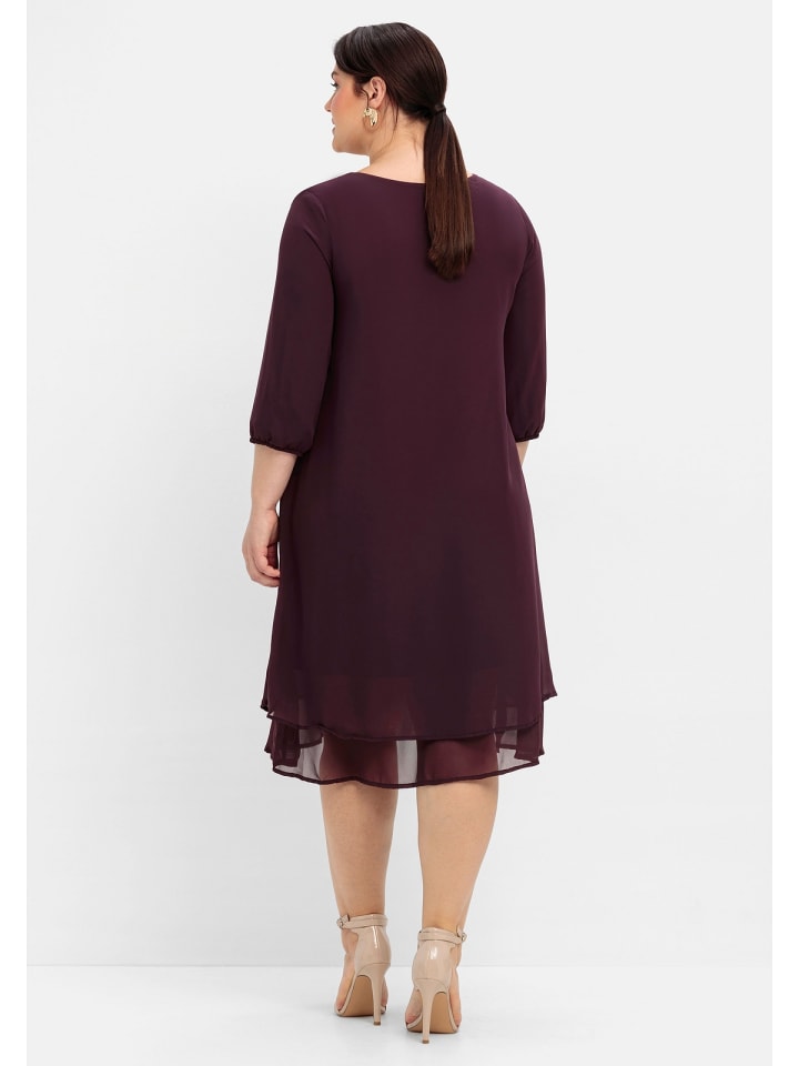 sheego Kleid in burgund günstig kaufen