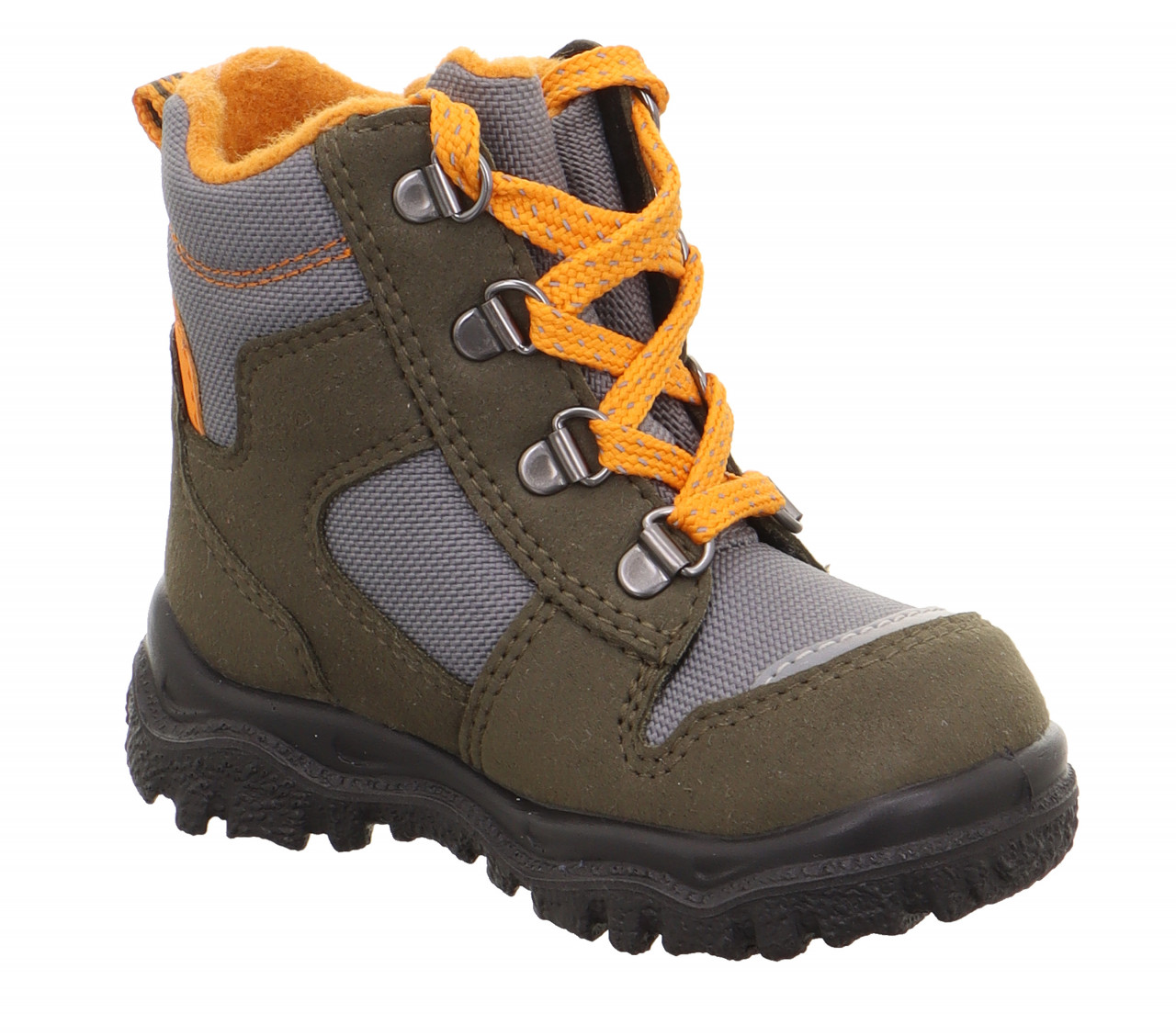 HUSKY1 - Grün/Orange Boots mit Schnürung