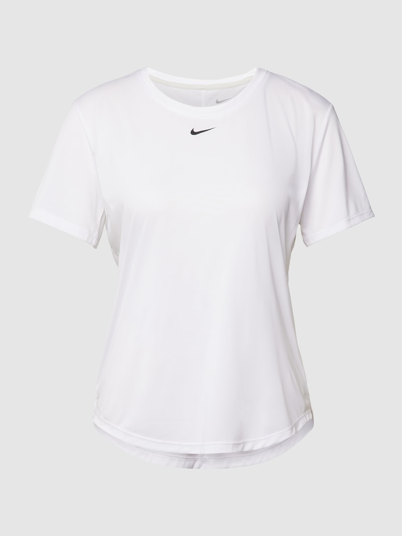 T-Shirt mit Logo-Print in weiss