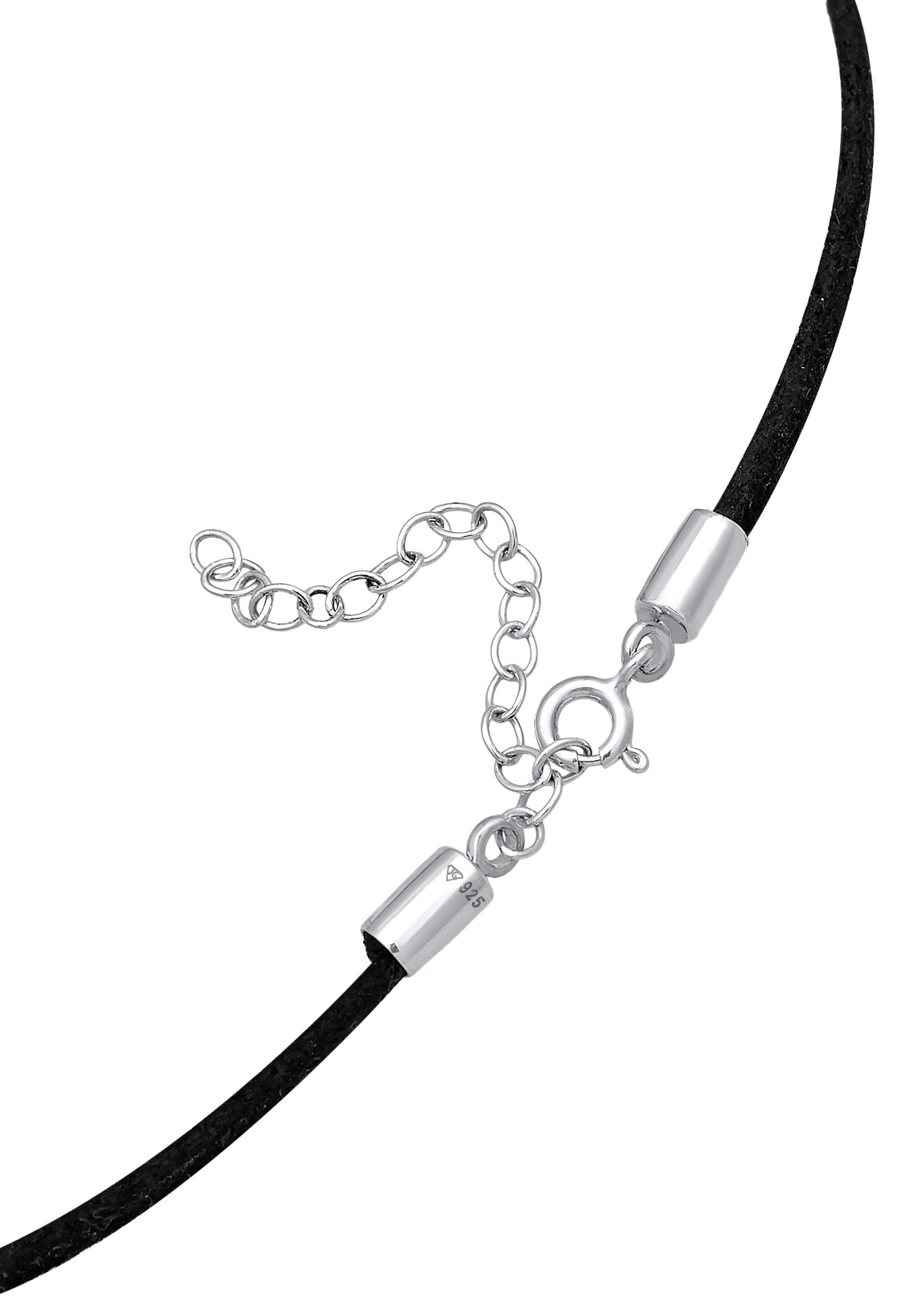 Collana girocollo a spirale da donna Elli con similpelle in argento sterling 925