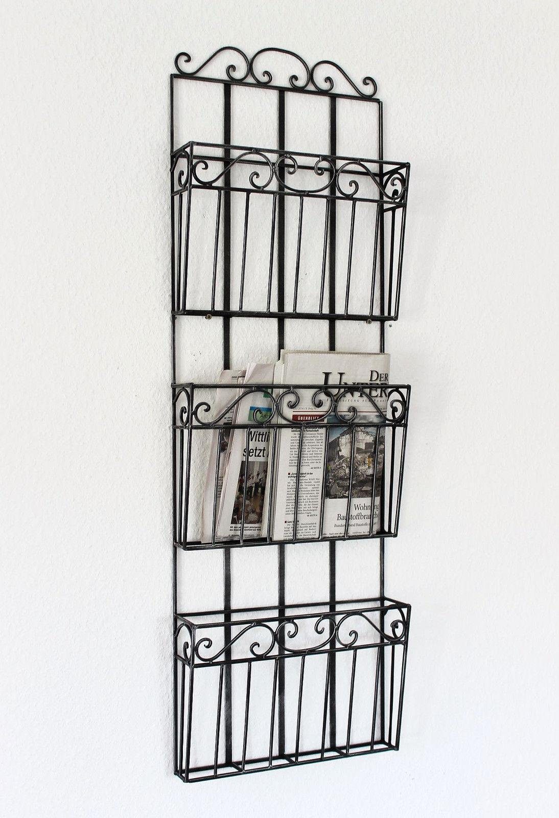DanDiBo Zeitungsständer Wandregal Zeitungsständer 09911 Magazinhalter 101 cm Küchenregal Zeitungshalter