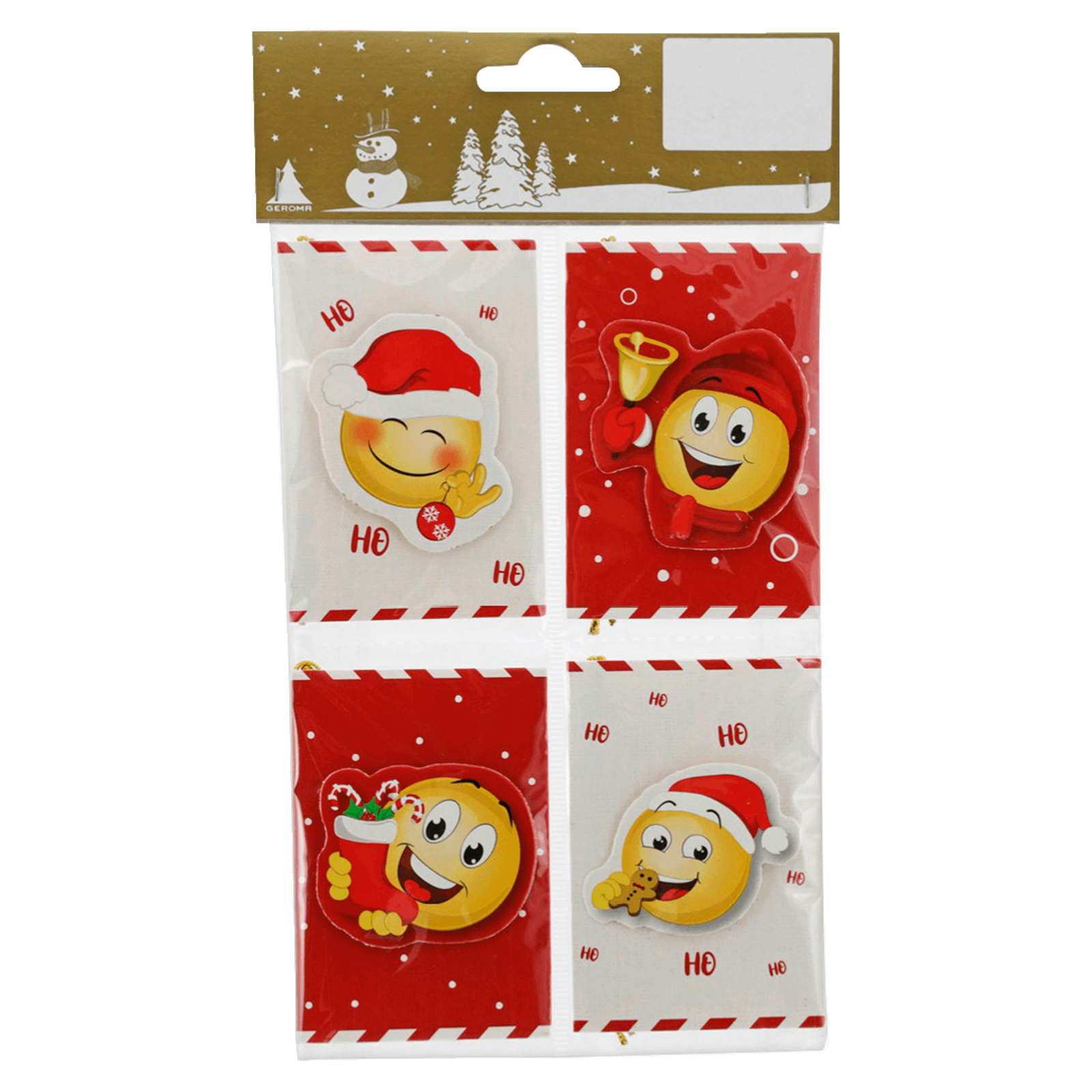 Geschenkanhänger Smiley 4 Stück